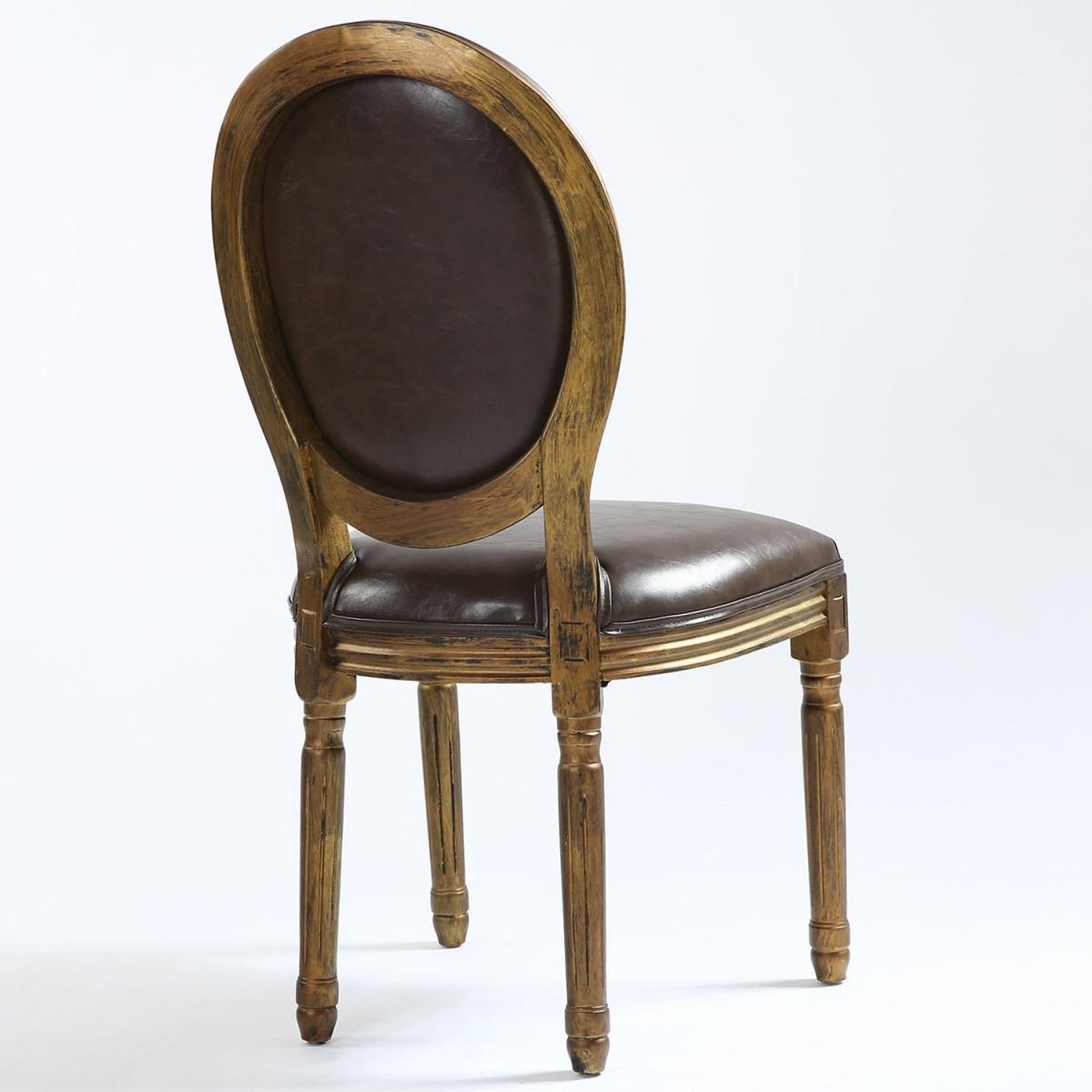 Voir la diapositive 6 : Paris Prix Lot de 20 chaises médaillon  versailles  96cm marron & or