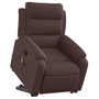 Voir la diapositive 3 : VIDAXL Fauteuil inclinable de massage Marron fonce Tissu
