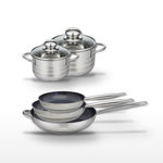 ELO Lot 3 Poêles 24/28/32 cm Elo Profi Therm Platinum et 2 Faitouts 12/14 cm