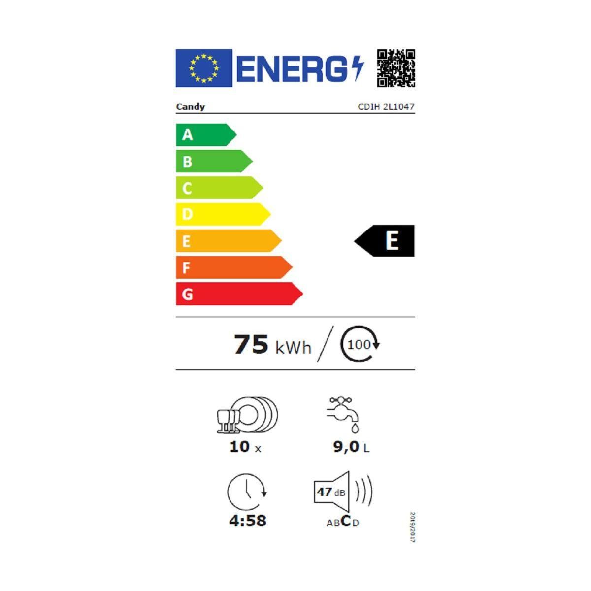 Candy Lave vaisselle encastrable CDIH 2L1047