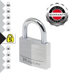 Master lock 9150EURD Cadenas à Clé en Aluminium Massif, Gris, 5 x 6,8 x 1,4 cm