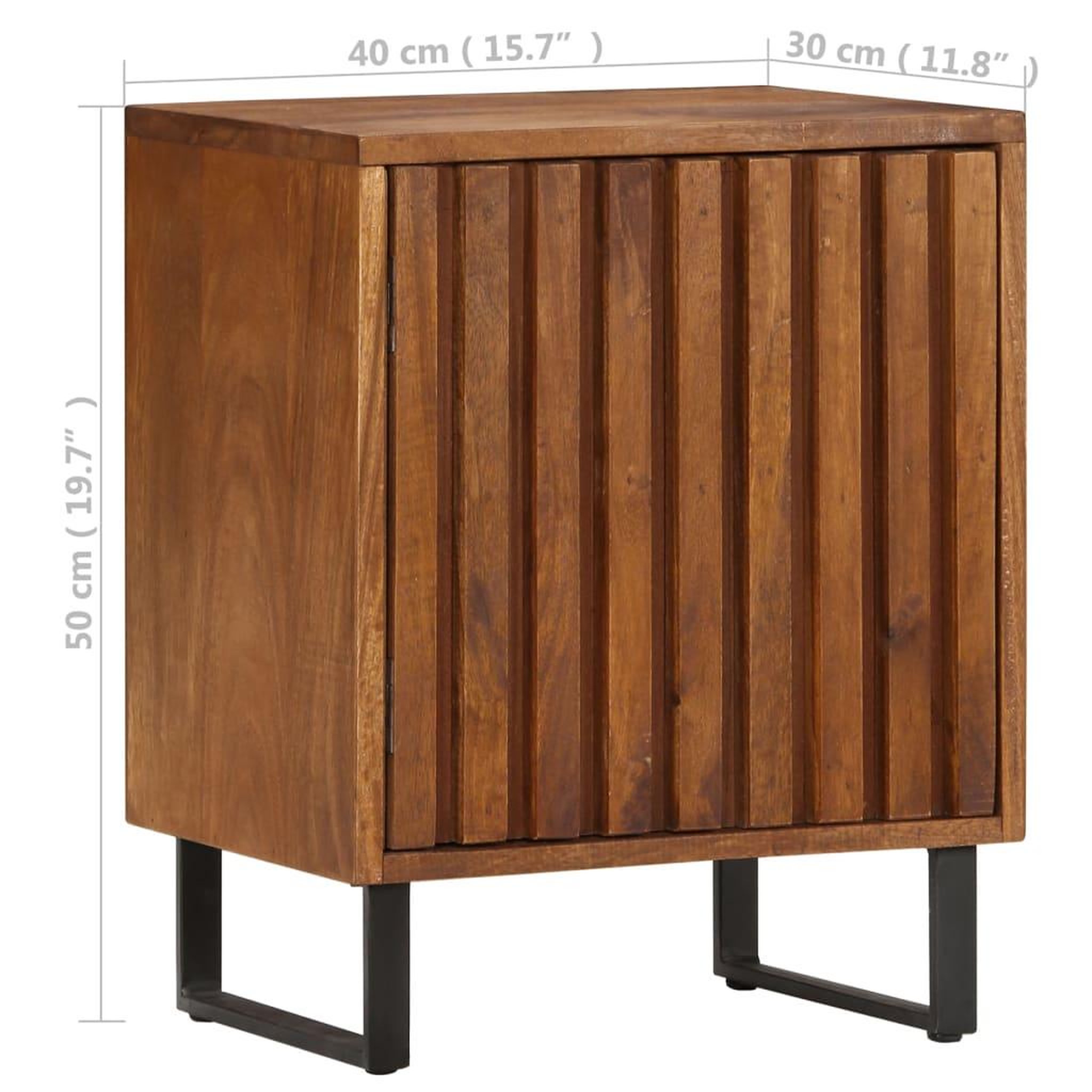 Voir la diapositive 6 : VIDAXL Table de chevet 40x30x50 cm bois de manguier massif