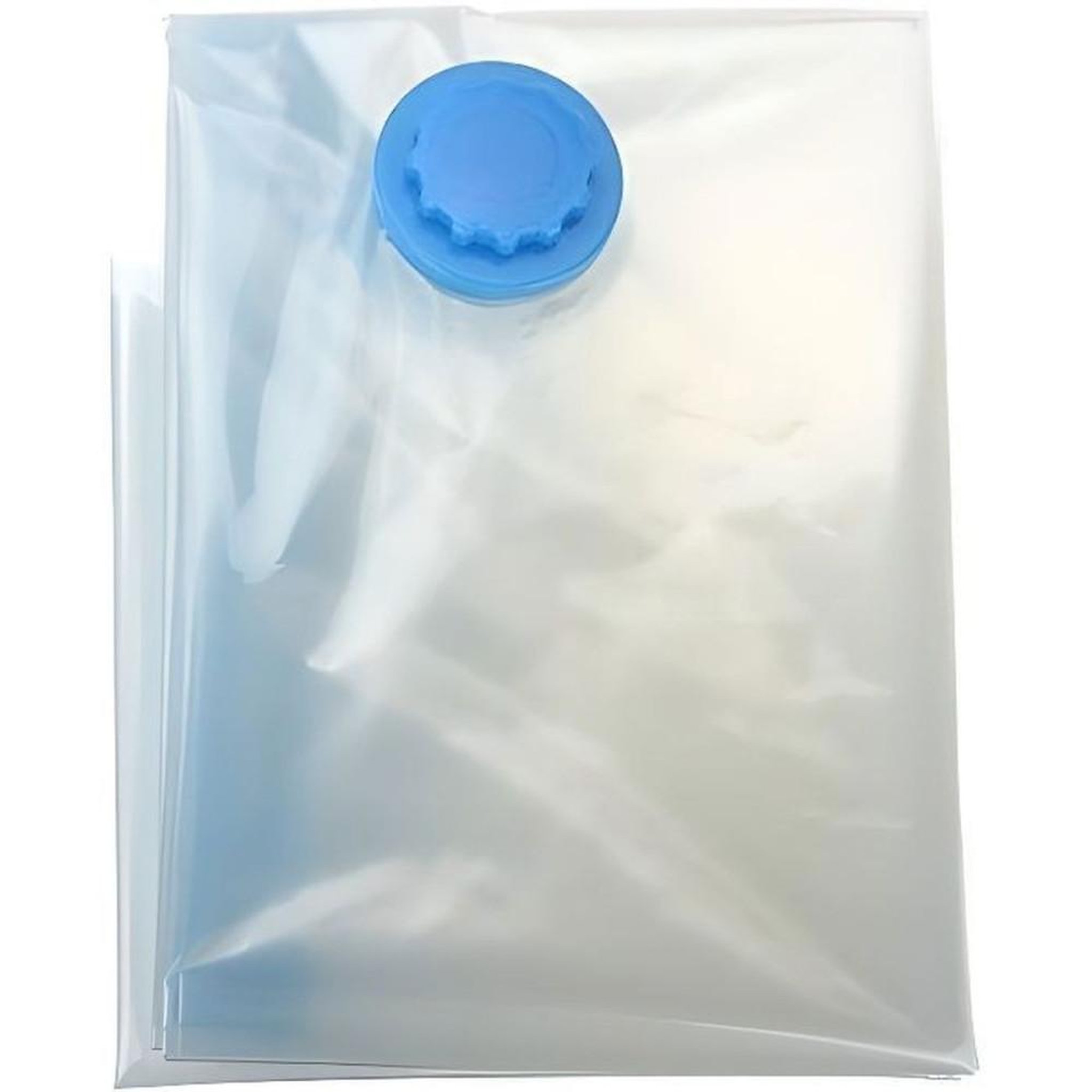 Lot de 5 housses de rangement sous vide étanches 100 x 80 cm avec valve bleue transparentes