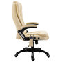 Voir la diapositive 4 : VIDAXL Chaise de bureau de massage Creme Similicuir