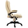 Voir la diapositive 4 : VIDAXL Chaise de bureau de massage Creme Similicuir