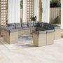 Voir la diapositive 1 : VIDAXL Salon de jardin avec coussins 13 pcs beige resine tressee