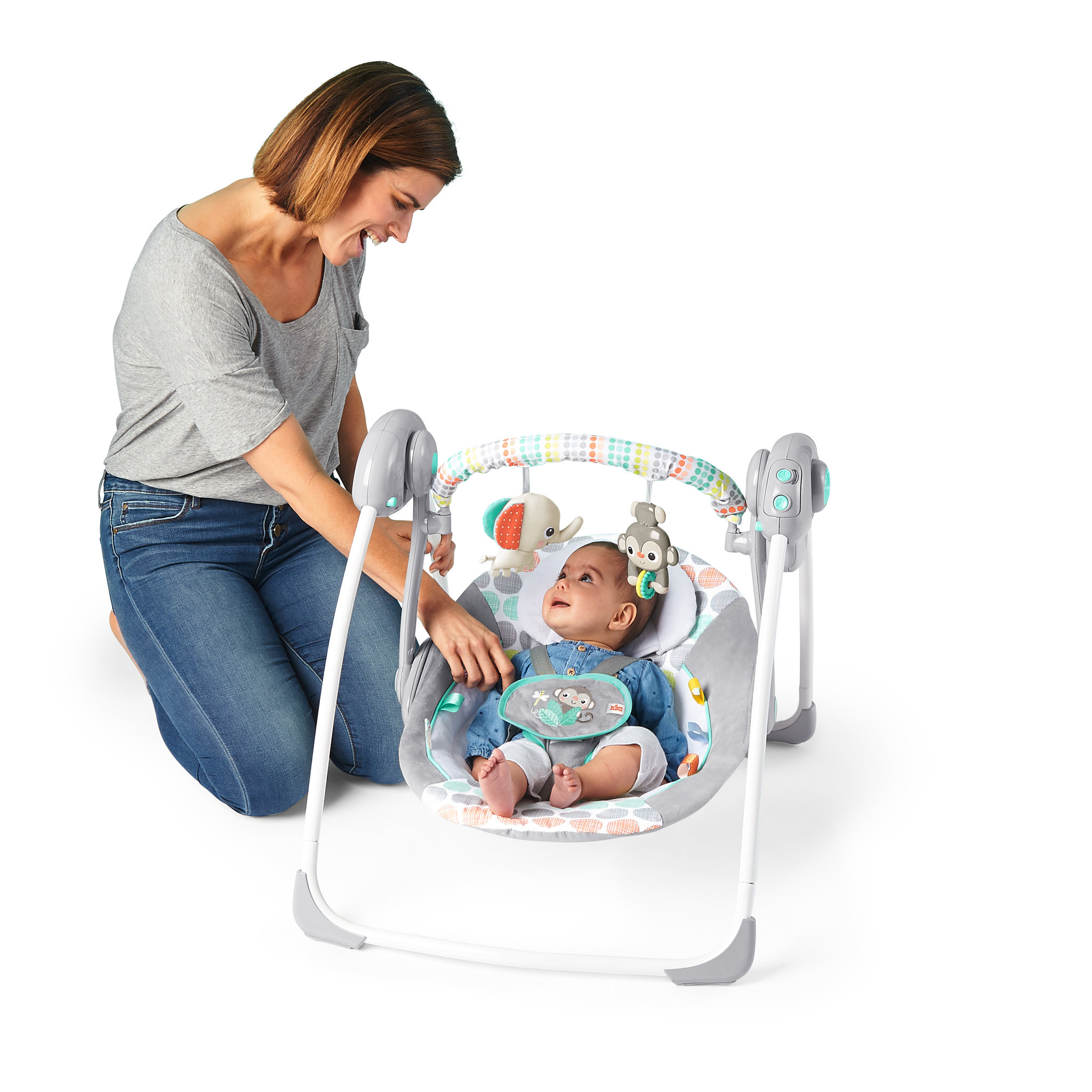 Voir la diapositive 6 : Bright Starts Transat balancelle compact Whimsical Wild