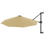 Voir la diapositive 2 : VIDAXL Parasol mural avec mat metallique 300 cm Taupe
