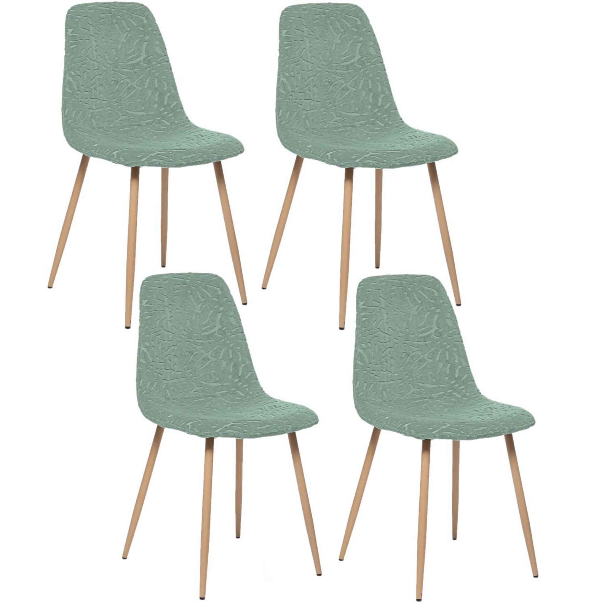 TOILINUX Lot de 4 chaises roka. Coloris disponibles : Jaune