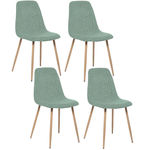 TOILINUX Lot de 4 Chaises Roka. Coloris disponibles : Jaune
