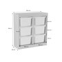 Voir la diapositive 4 : SWEEEK Meuble de rangement enfant. blanc. 6 bacs de rangement en plastique