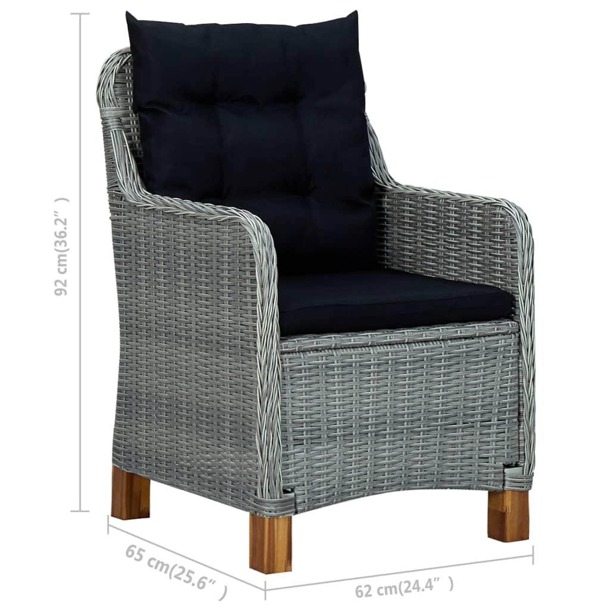 Voir la diapositive 6 : VIDAXL Chaises de jardin avec coussins lot de 2 Resine tressee