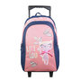 Voir la diapositive 2 : Bagtrotter BAGTROTTER Sac à dos à roulettes Lili Lou Chat Rose
