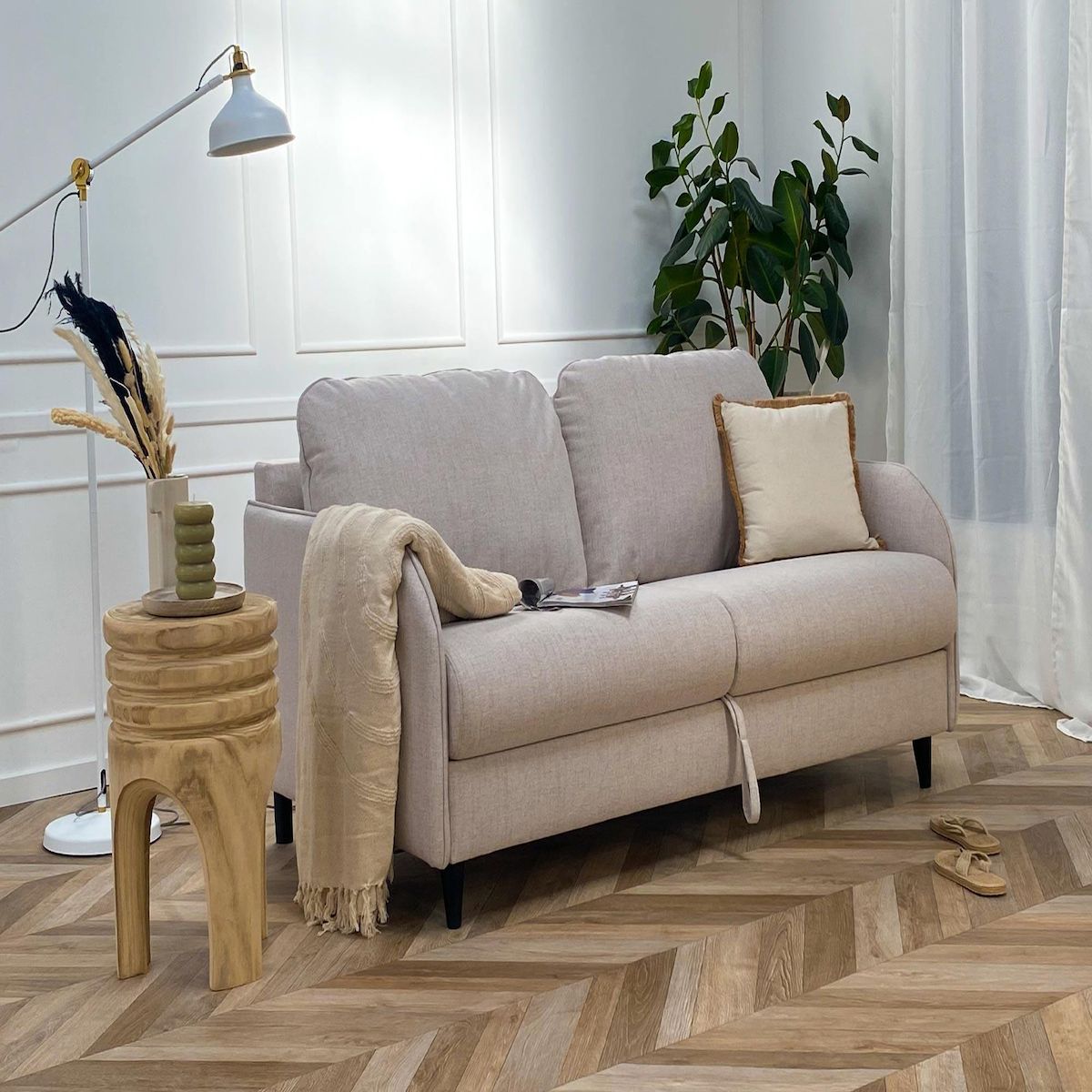 BEST MOBILIER Cosmos - canapé 3 places convertible express couchage quotidien 140 cm matelas 11 cm en tissu