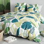 Voir la diapositive 2 : ATELIER DU COTON Parure Housse De Couette 100% Coton 57fils Tropicalia