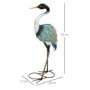 Voir la diapositive 3 : OUTSUNNY Statue de jardin héron H. 63 cm - décoration de jardin - métal bleu doré