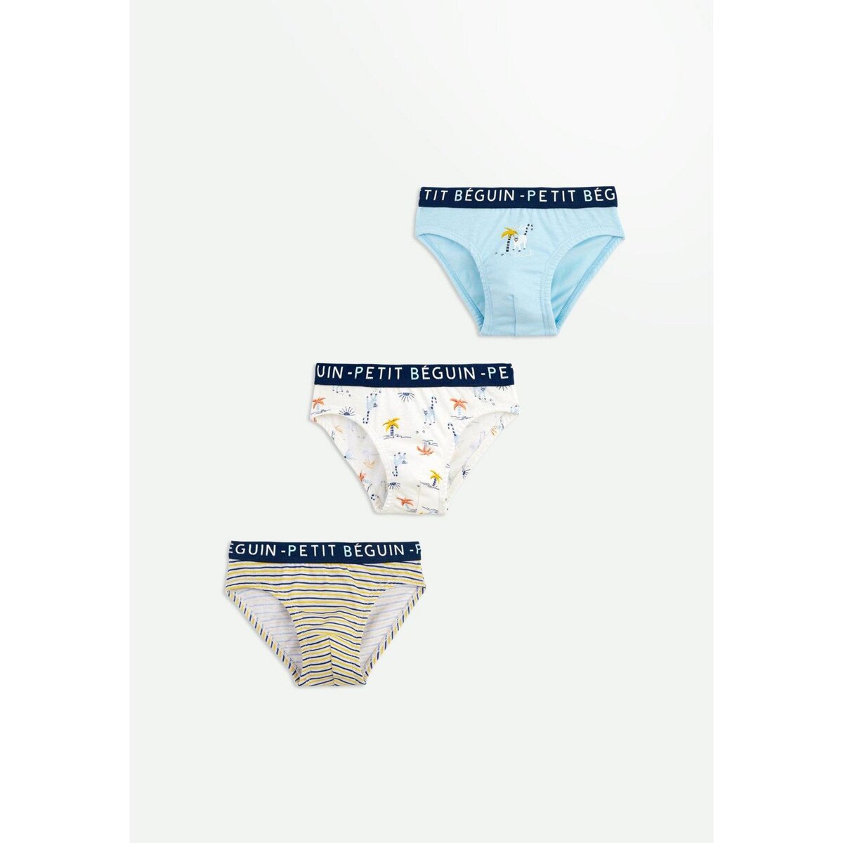 Petit Béguin Lot de 3 slips garçon Samuel pas cher Auchan.fr
