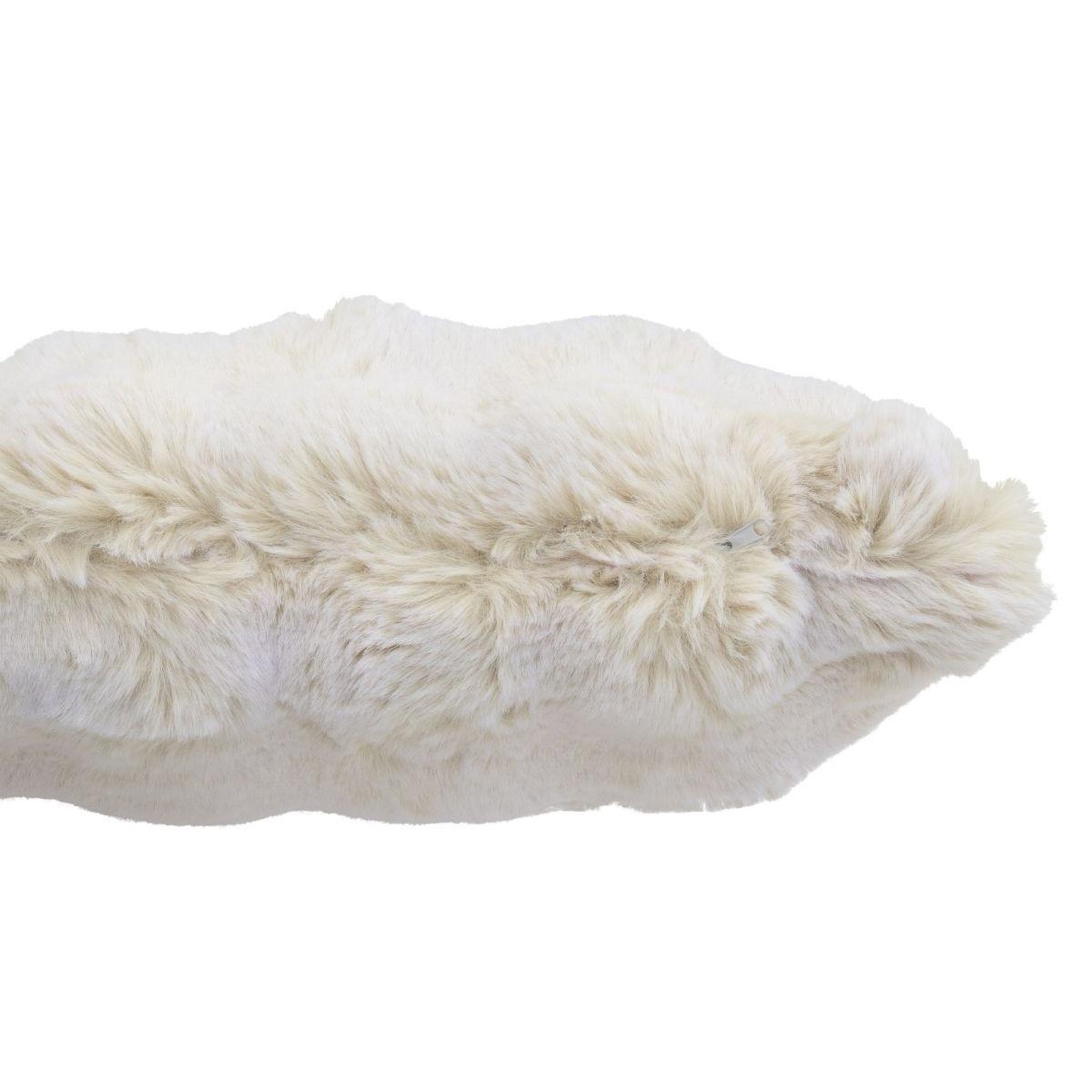 Voir la diapositive 2 : J-LINE Coussin déco uni  wave  45x45cm ivoire
