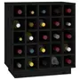 VIDAXL Armoire a vin Noir 55,5x34x61 cm Bois de pin massif