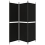 Voir la diapositive 4 : VIDAXL Cloison de separation 3 panneaux Noir 150x180 cm Tissu