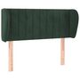 Voir la diapositive 2 : VIDAXL Tete de lit avec oreilles Vert fonce 93x23x78/88 cm Velours