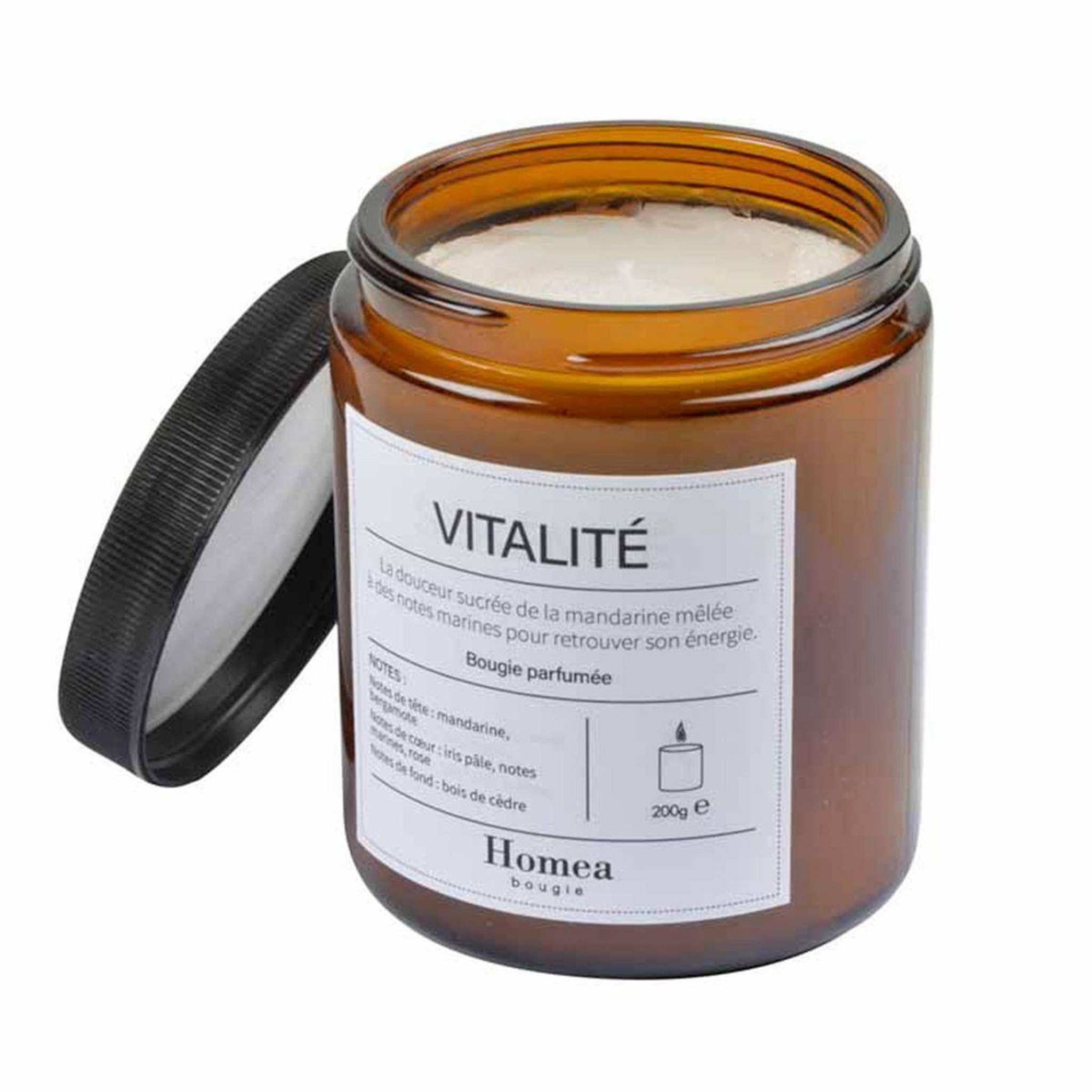 HOMEA Bougie verrine parfumée  apothicaire  200g vitalité