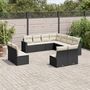 Voir la diapositive 1 : VIDAXL Salon de jardin 11 pcs avec coussins noir resine tressee