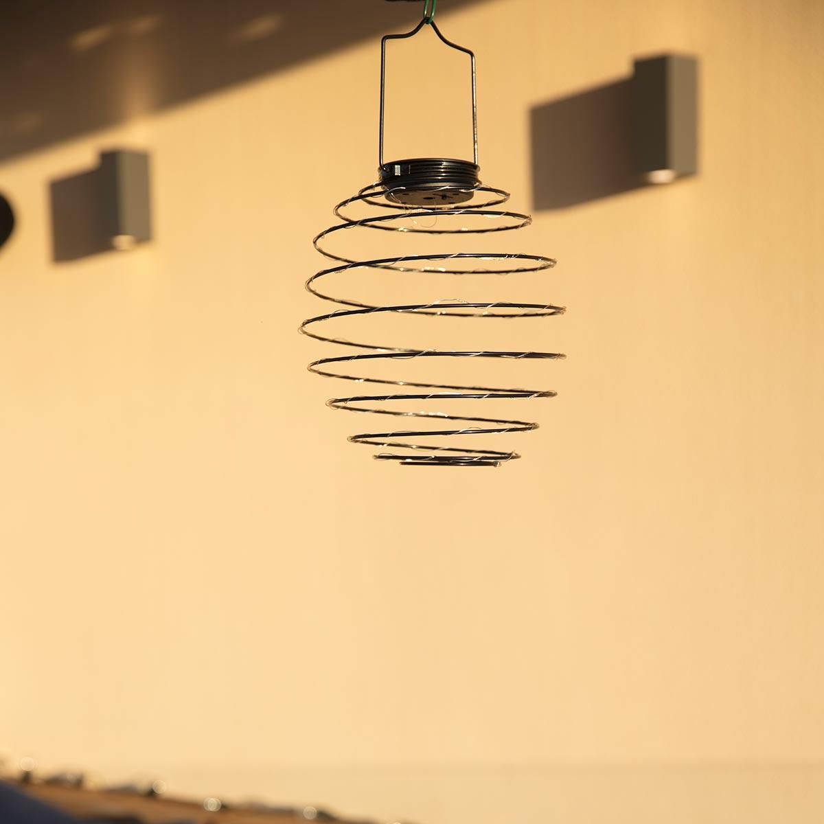 Lumisky Suspension solaire spirale ORION Noir Acier H37cm