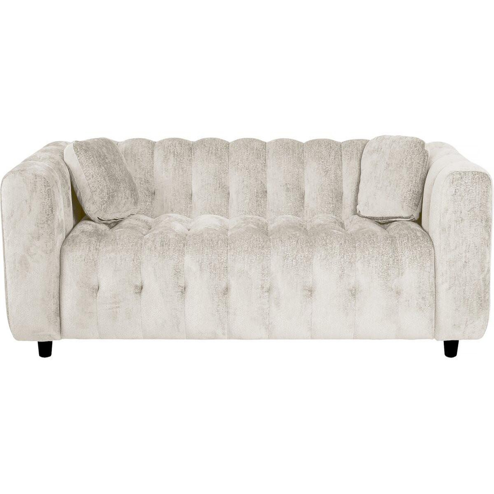 Voir la diapositive 4 : Habitat et Jardin Canapé droit en tissu chenille  vendome  - 3 places - beige