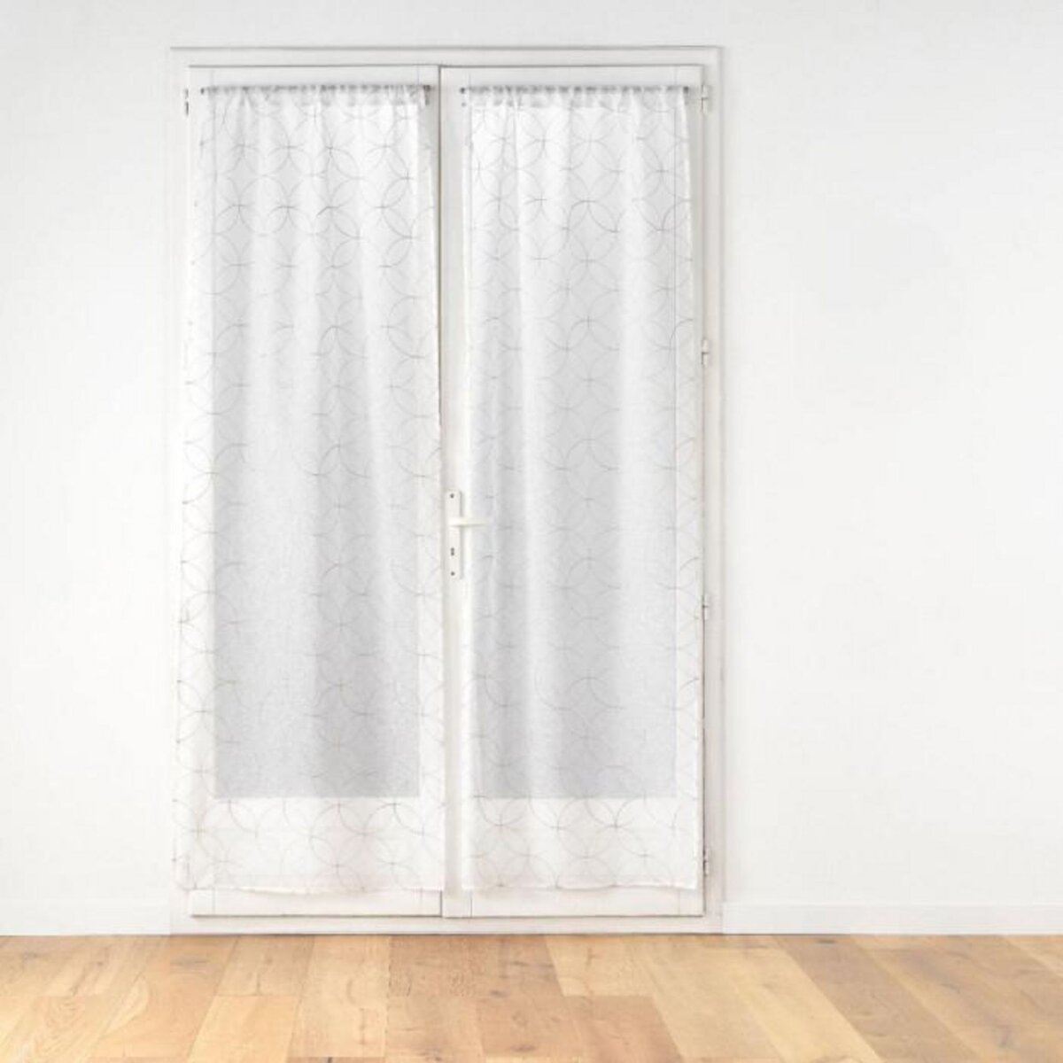 Paris Prix Paire de Voilages Passe-Tringle  Olympia  70x240cm Gris