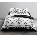 Home collection Parure housse de couette 3pcs 240x220cm 100%coton 57fils hacienda