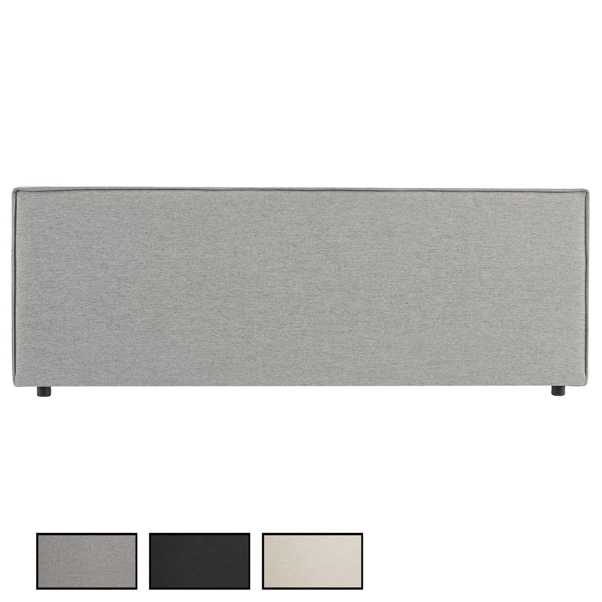 IDIMEX Tête de lit klao 160 sur pieds, en tissu. Coloris disponibles : Noir, Gris, Beige