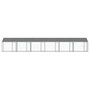 Voir la diapositive 4 : VIDAXL Cage pour chien avec toit/portes gris 12x2x2 m acier galvanise