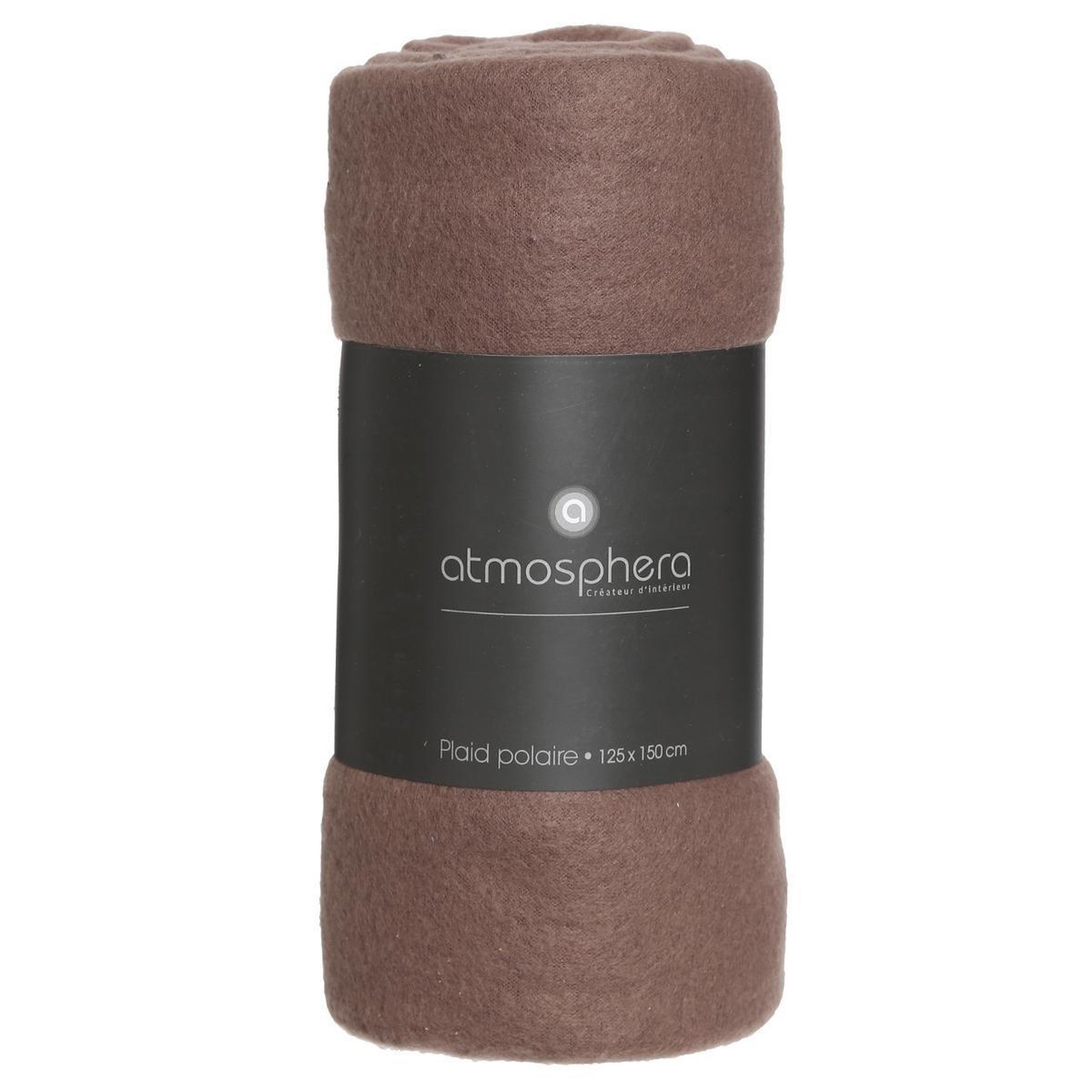 Voir la diapositive 3 : ATMOSPHERA Plaid polaire  jeremy  125x150cm taupe