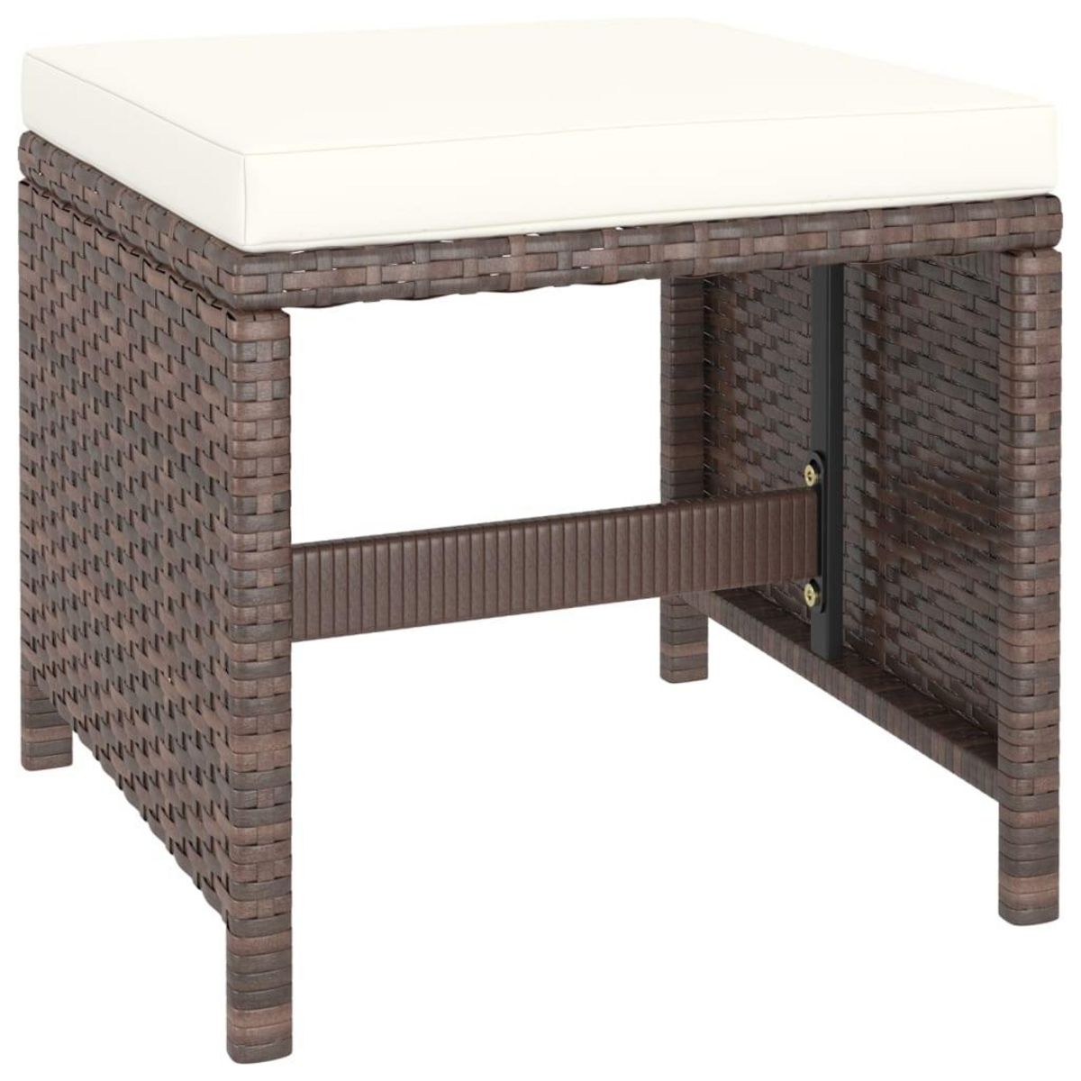 VIDAXL Ensemble a manger d'exterieur avec coussins 6pcs Resine tressee