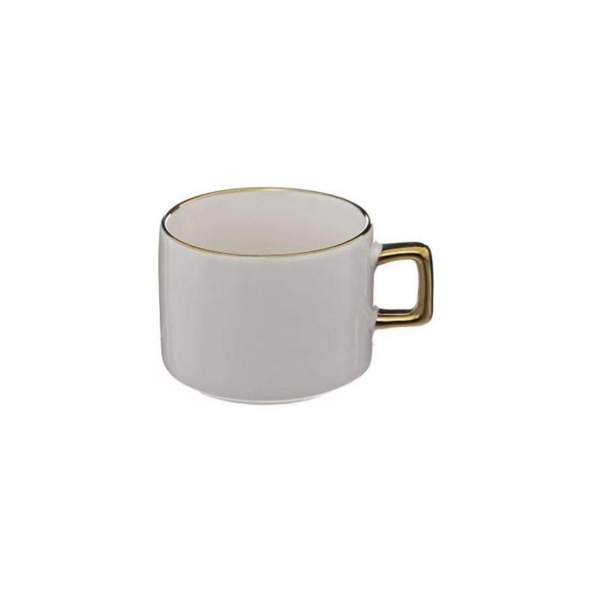 SECRET DE GOURMET Lot de 4 Tasses sur Rack  Arya  17cl Blanc