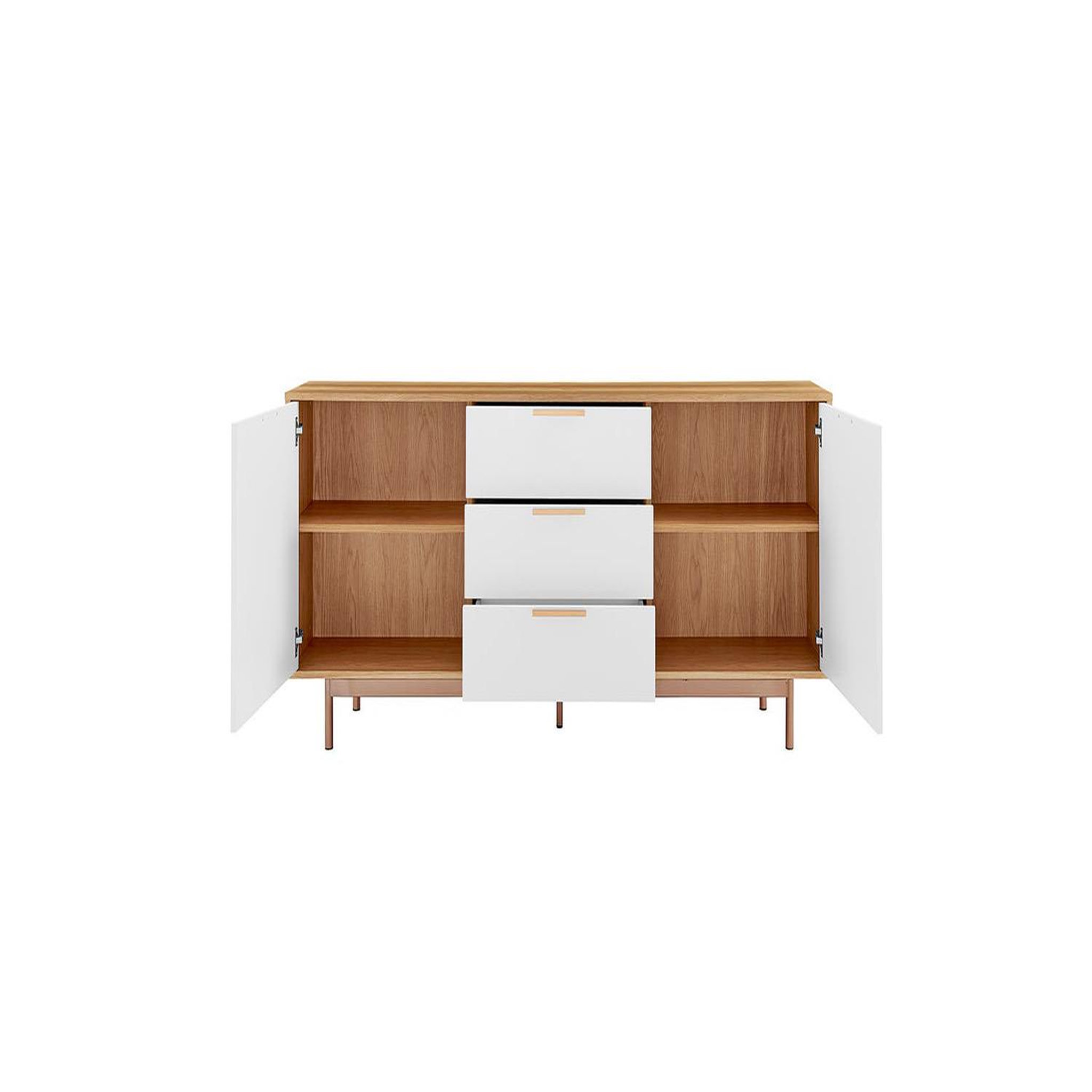 Voir la diapositive 3 : CONCEPT USINE Buffet scandinave blanc et bois naturel fyn