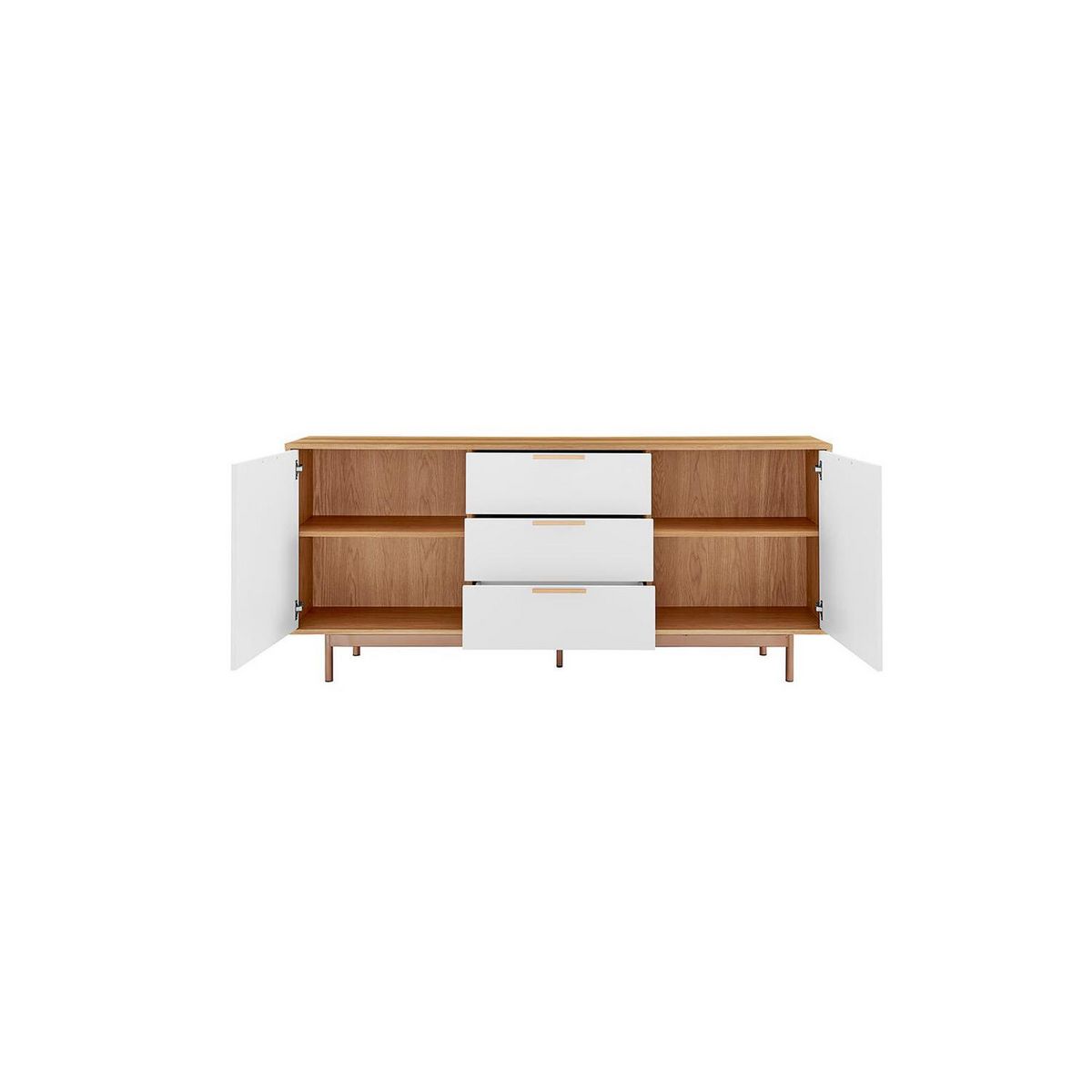 CONCEPT USINE Buffet scandinave blanc et bois naturel FYN