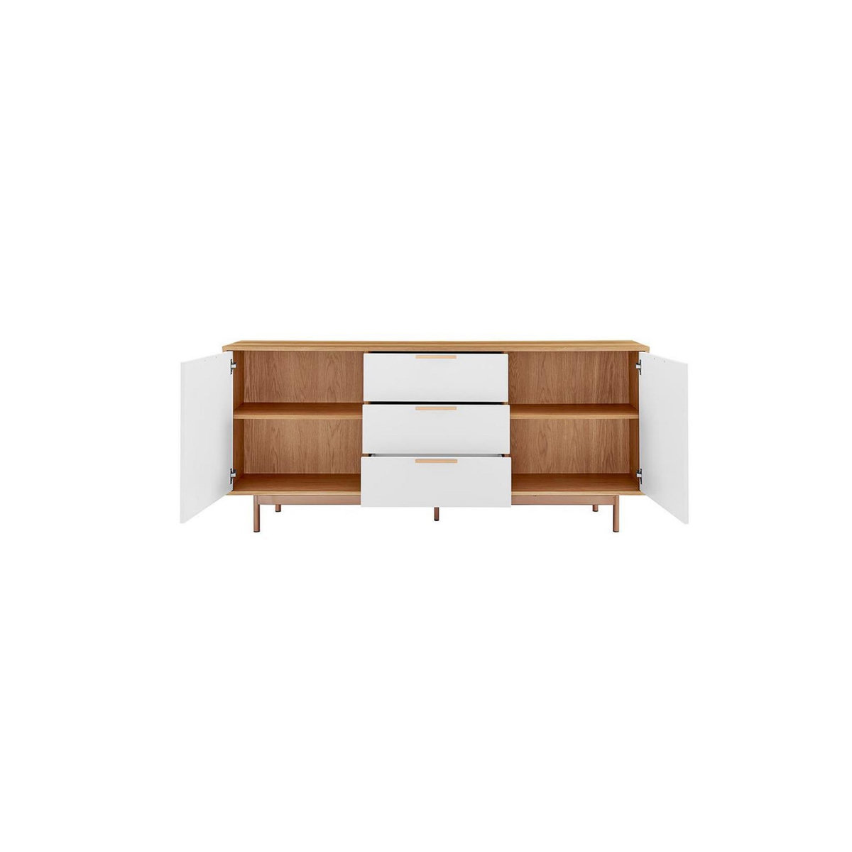 CONCEPT USINE Buffet scandinave blanc et bois naturel FYN