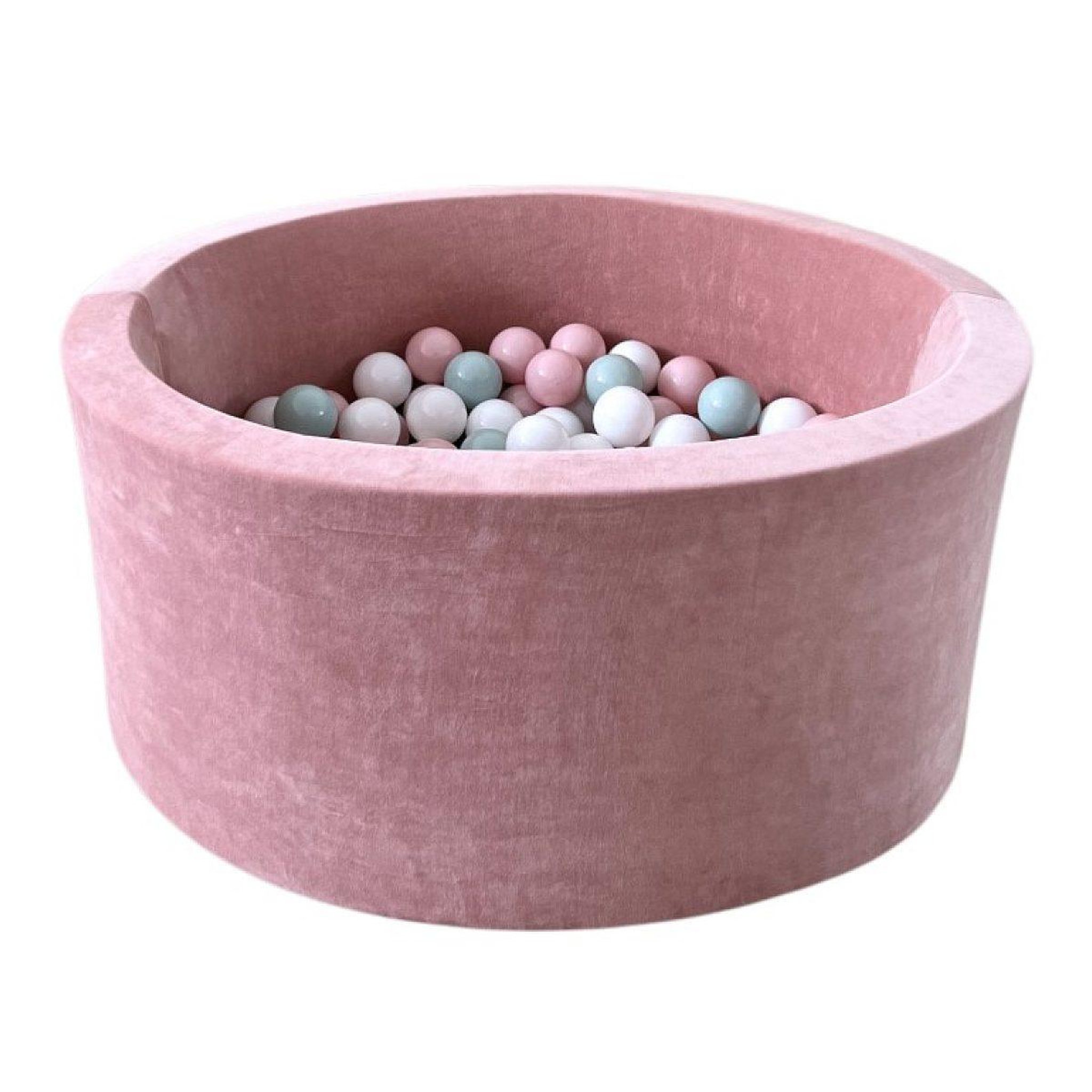 MONIO FOR KIDS Piscine à balles en velours 90 cm rose + 200 balles