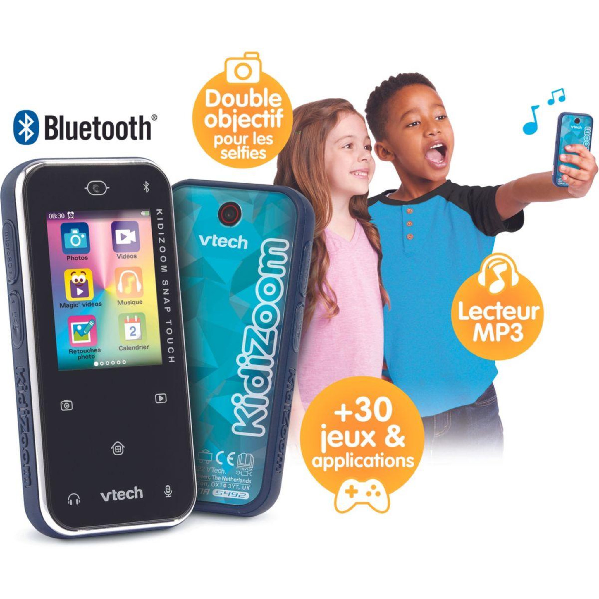 Voir la diapositive 4 : VTECH Appareil photo enfant Kidizoom Snap Touch bleu