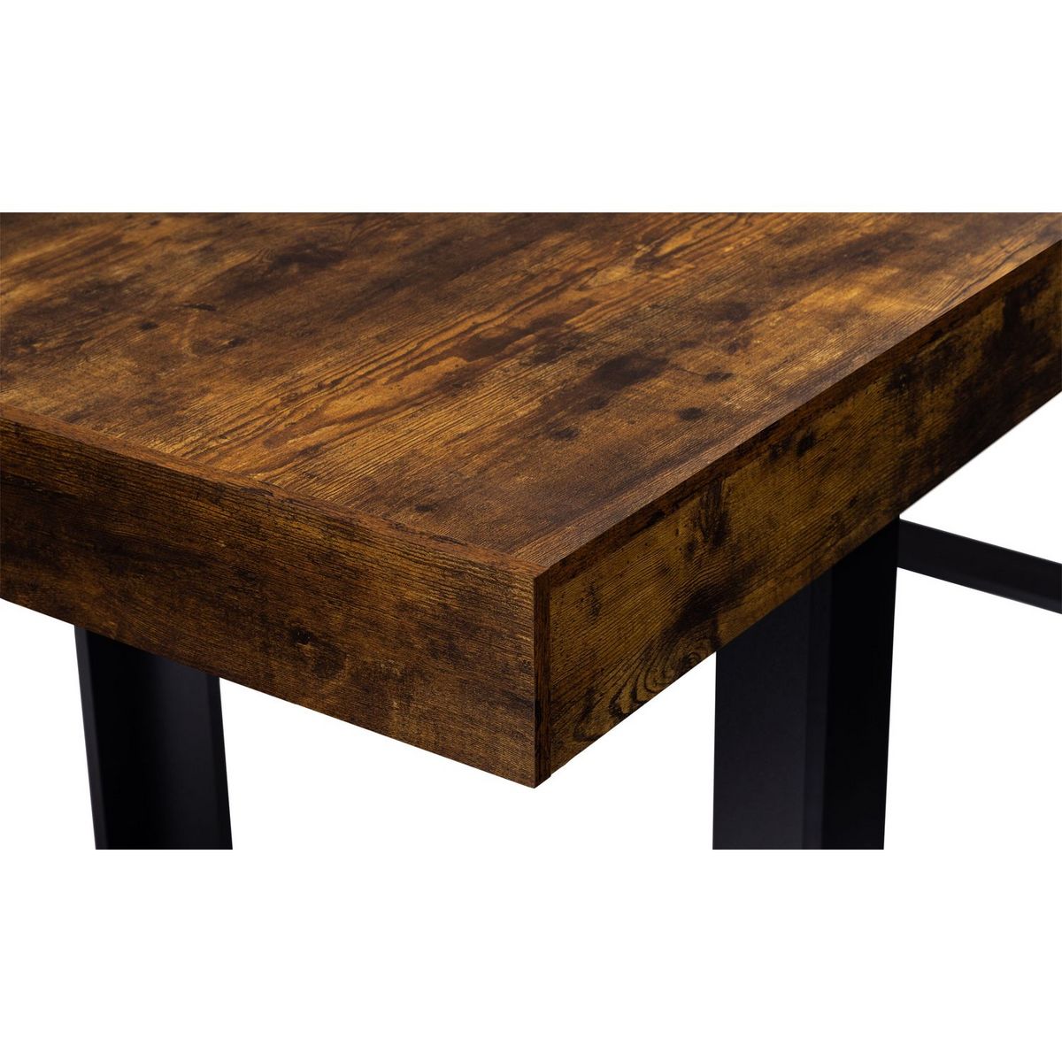 Table de séjour salle à manger extensible style industriel 160/200 cm MILTON