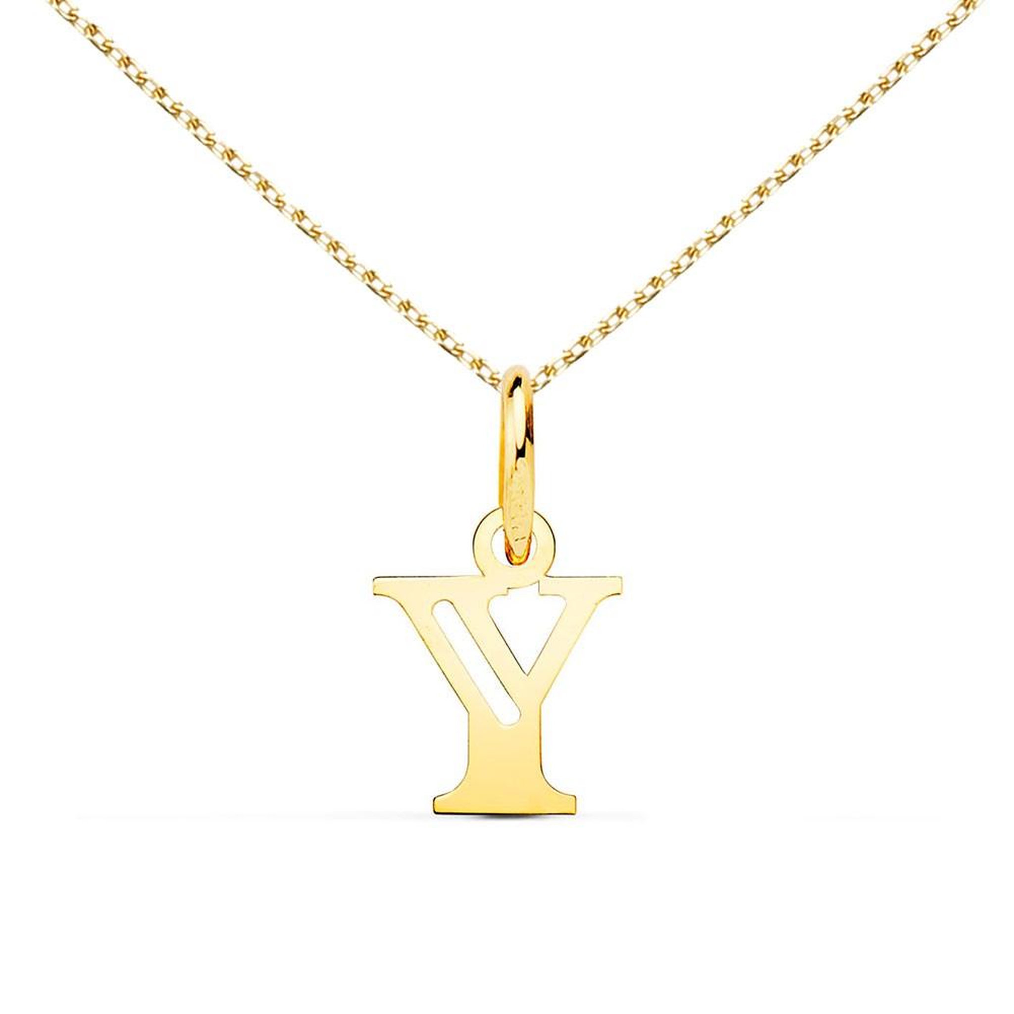L'ATELIER D'AZUR Collier - Pendentif Lettre  Y  Or 750/1000 - Chaine Dorée