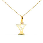 L'ATELIER D'AZUR Collier - Pendentif Lettre  Y  Or 750/1000 - Chaine Dorée