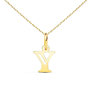 Voir la diapositive 1 : L'ATELIER D'AZUR Collier - Pendentif Lettre  Y  Or 750/1000 - Chaine Dorée