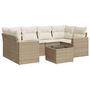 Voir la diapositive 2 : VIDAXL Salon de jardin avec coussins 7 pcs beige resine tressee