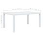 Voir la diapositive 6 : VIDAXL Table de jardin Blanc 150x90x72 cm Plastique Aspect de rotin