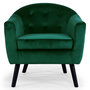 Voir la diapositive 2 : Paris Prix Fauteuil Scandinave Velours  Lopy  79cm Vert