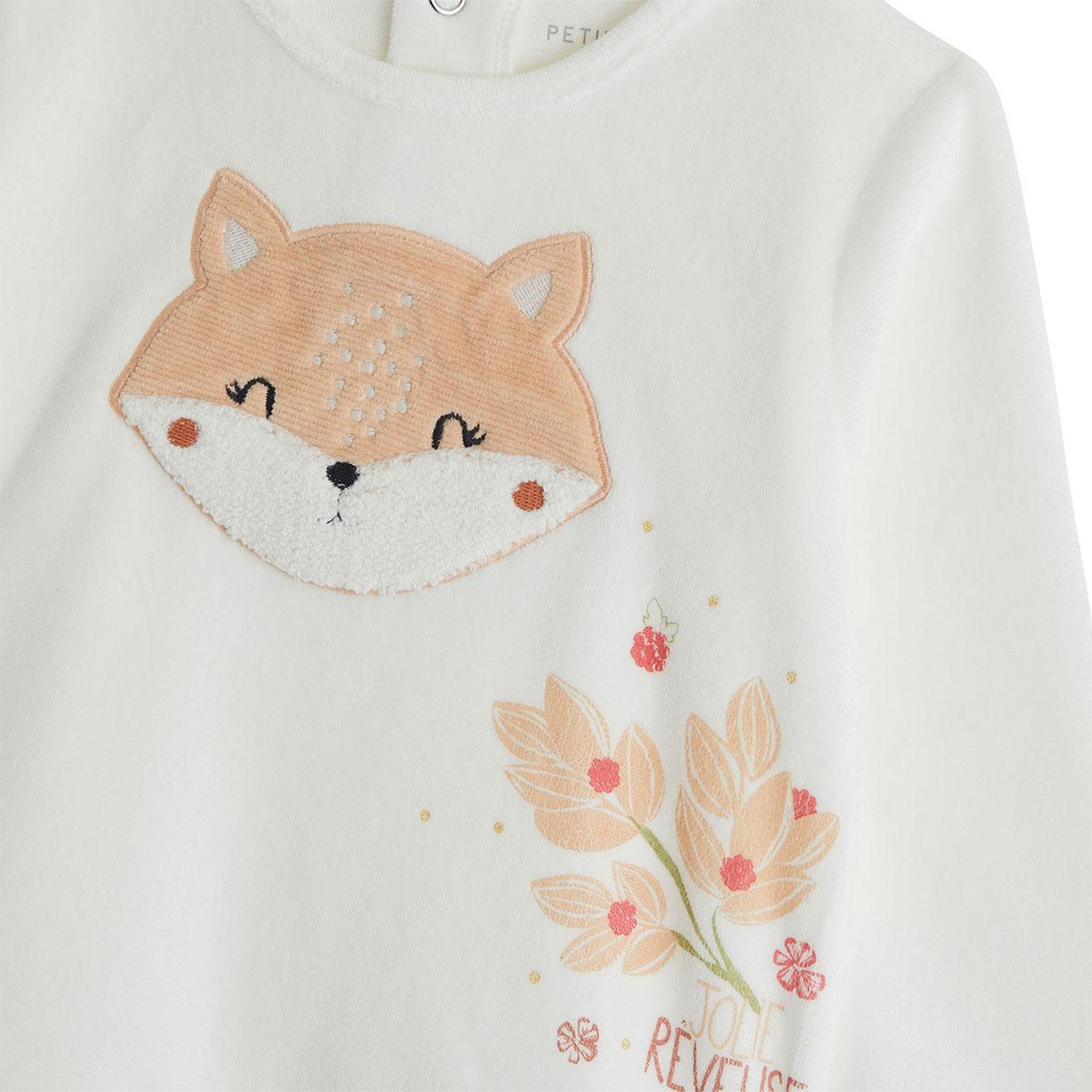 Voir la diapositive 3 : PETIT BEGUIN Pyjama enfant 2 pièces en velours petite rêveuse