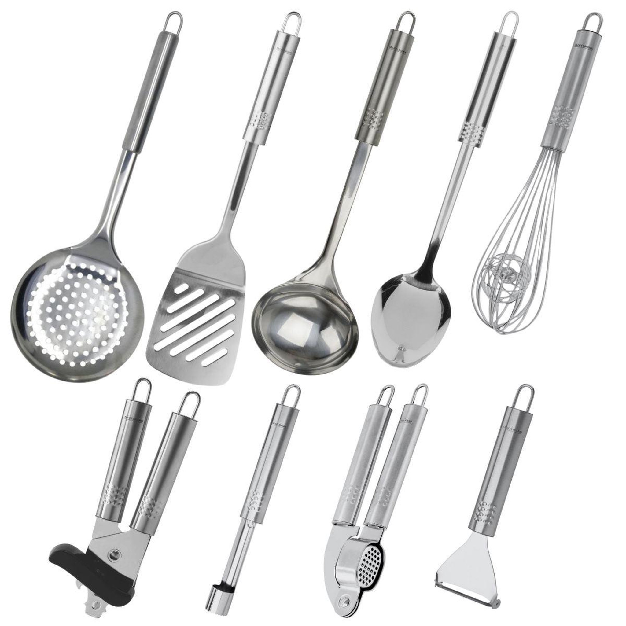 Fackelmann Ensemble de 9 ustensiles de cuisine inox fackelmann ovale